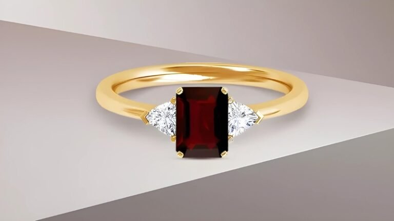 red spinel engagement ring