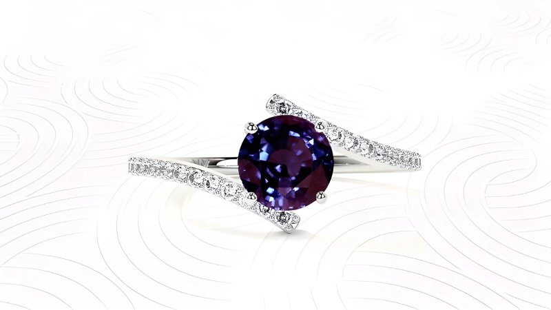 blue spinel engagement ring