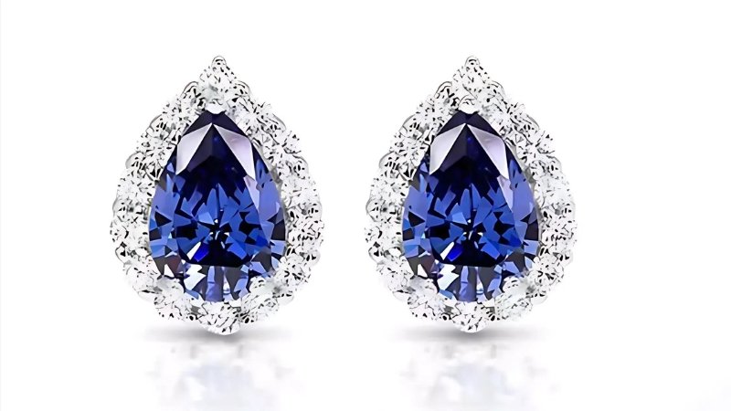 blue sapphire studs