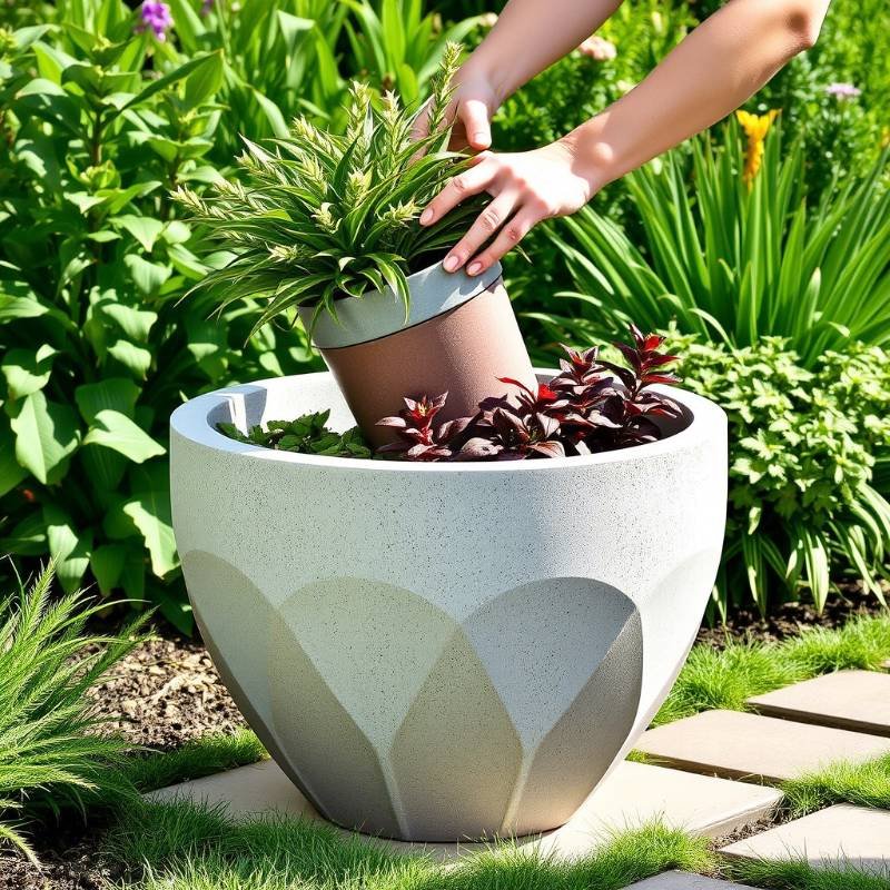 Cast Concrete Pots