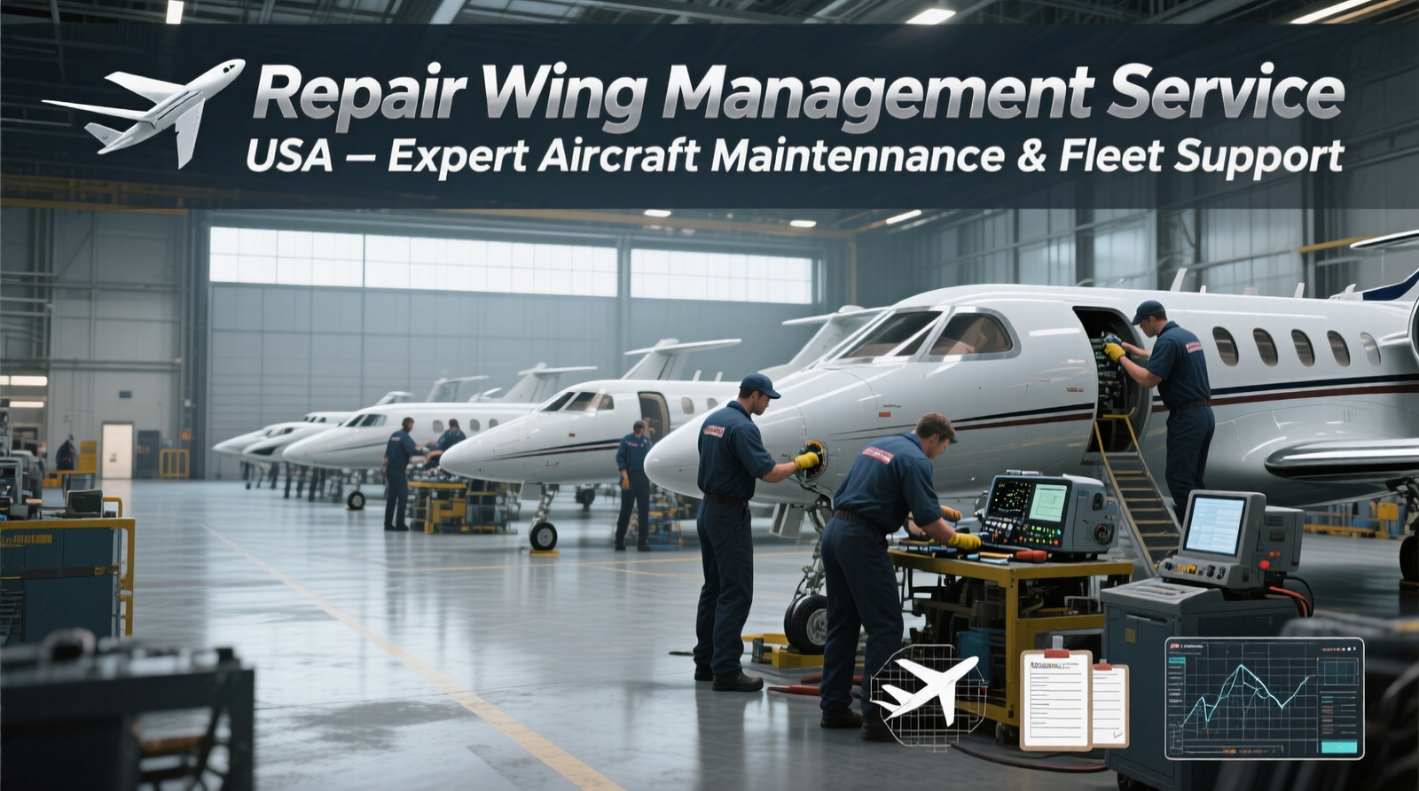 Repair Wing Management Service USA – Expert Aircraft Maintenance & Fleet Support
