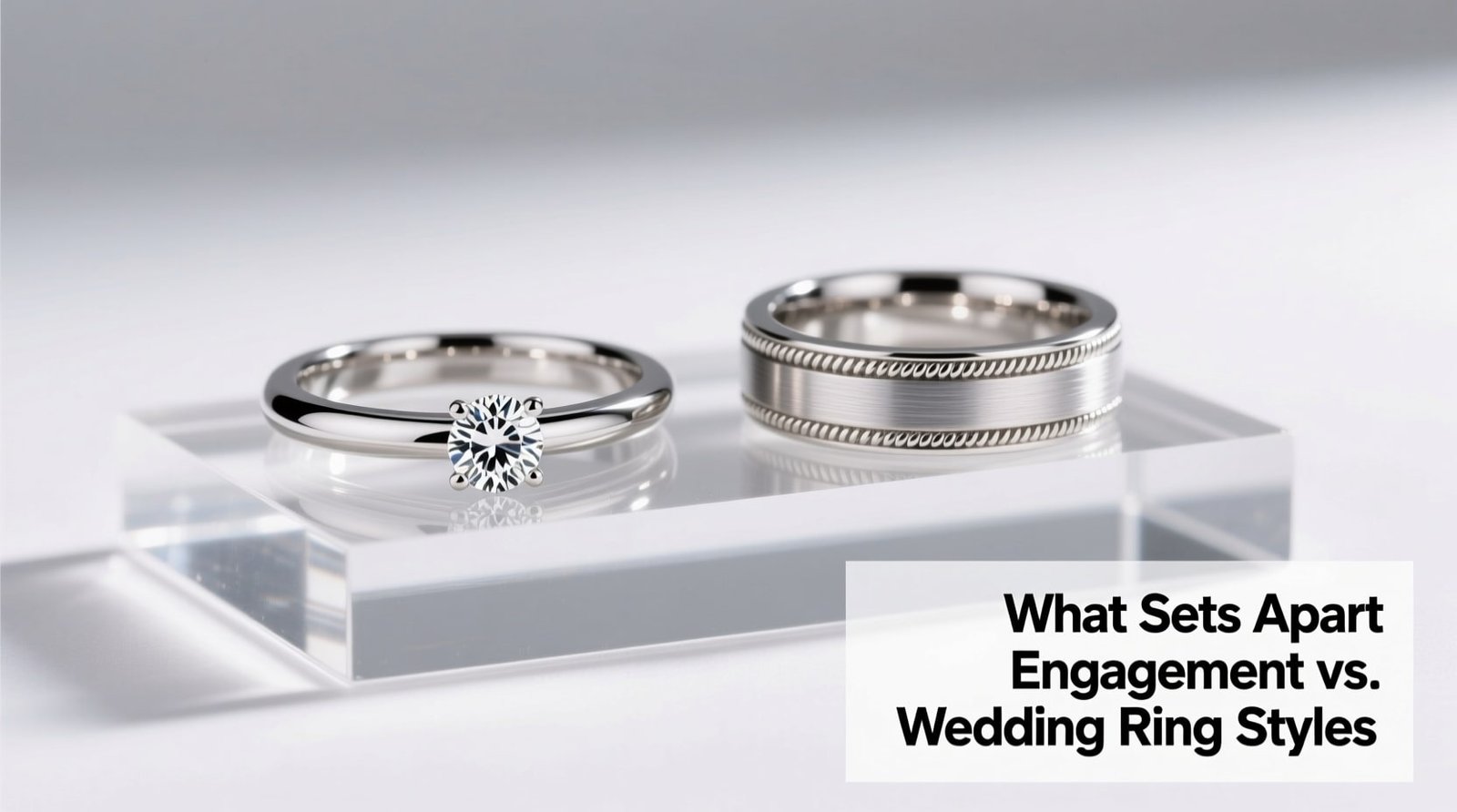 What Sets Apart Engagement vs. Wedding Ring Styles